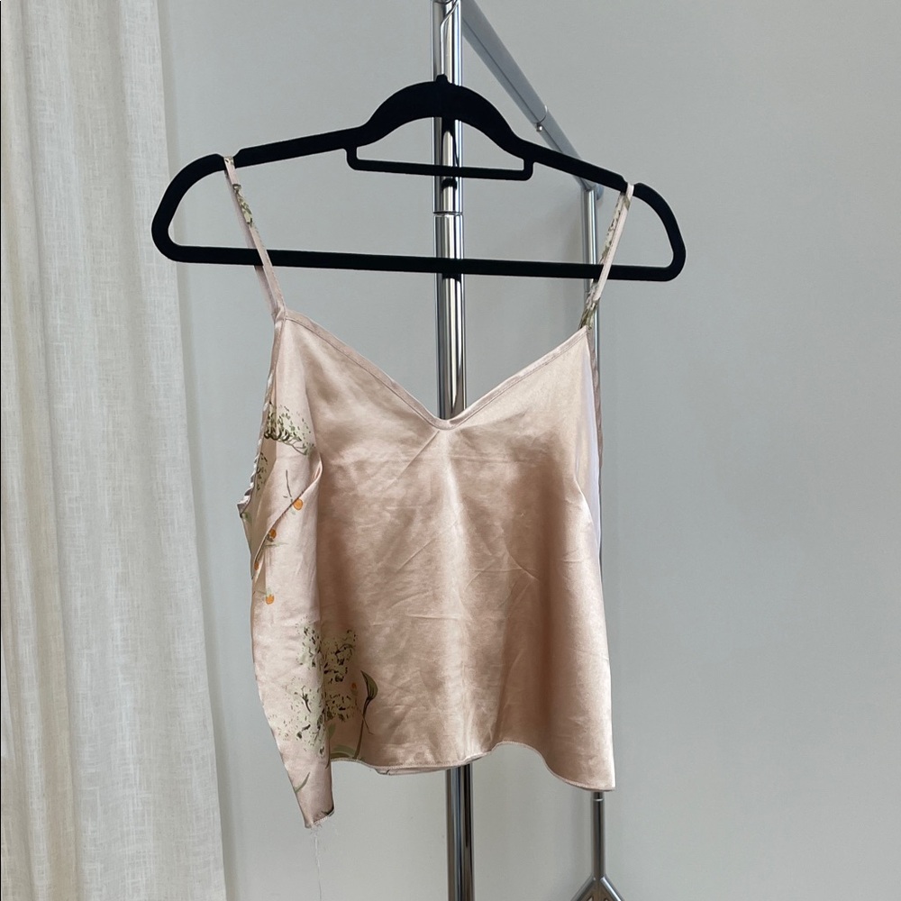 Cream Satin Camisole Top